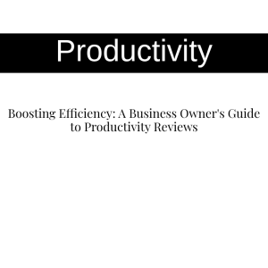 Boosting Efficiency: A Business Owner's Guide to Productivity Reviews